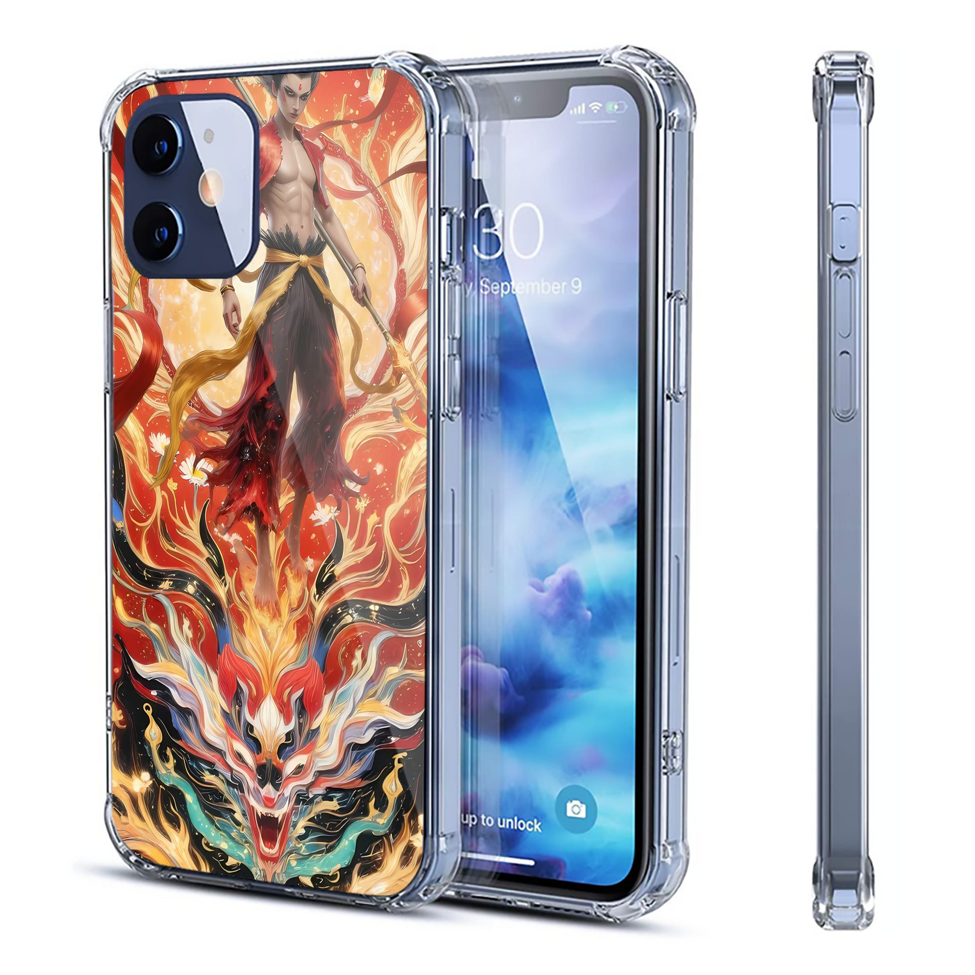 （画像用） Ne Zha 2 ナタ 魔童の大暴れ 【iPhone 12シリーズ対応】透明スマホケース（クリアソフトケース）